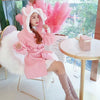 Pink Bunny Ears Hoodie Lantern Sleeve Coat SD00392