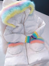 Rainbow Fur Pocket Hoodie Coat SD00400