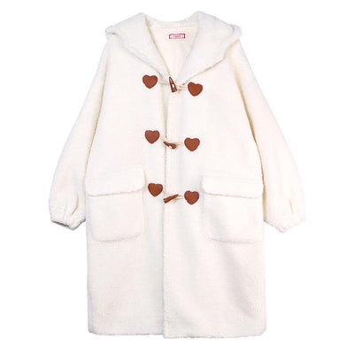 Woolen Heart Loose Coat SD00395