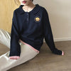 Embroidered Inu Collar Sweater SD00450