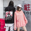 Peace Cherry Blossom Loose Hoodie Sweater SD00286