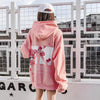 Peace Cherry Blossom Loose Hoodie Sweater SD00286