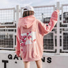 Peace Cherry Blossom Loose Hoodie Sweater SD00286