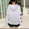 Heart Embroidered Loose Sleeve Hoodie Sweater SD00236