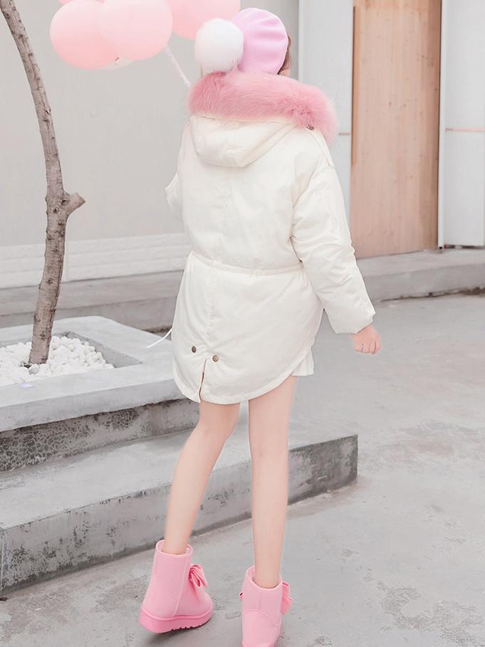 Big Fluffy Fake Fur Hoodie Coat SD00424
