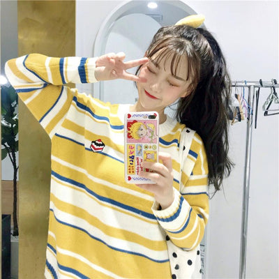 Striped Cupcake Sweater SD00297