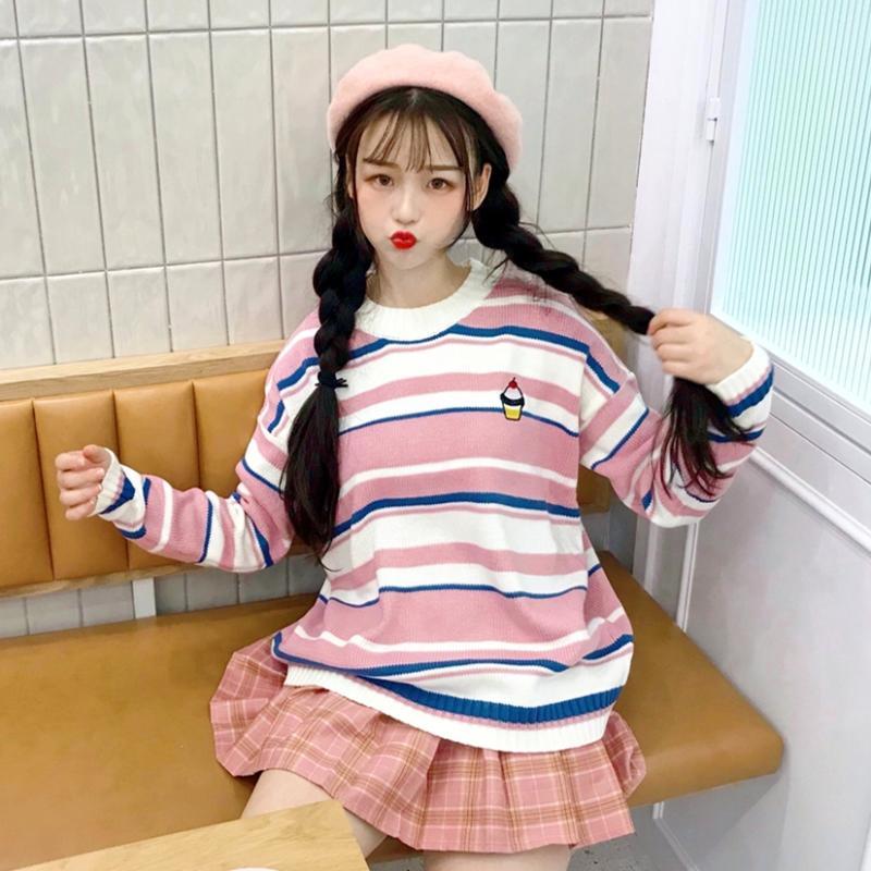 Striped Cupcake Sweater SD00297