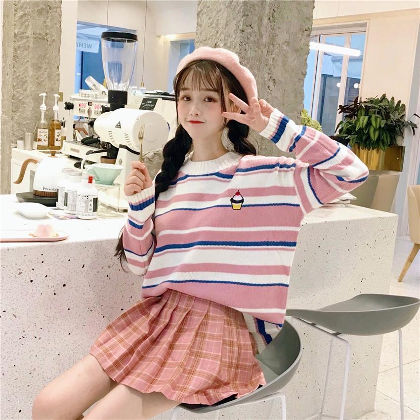 Striped Cupcake Sweater SD00297