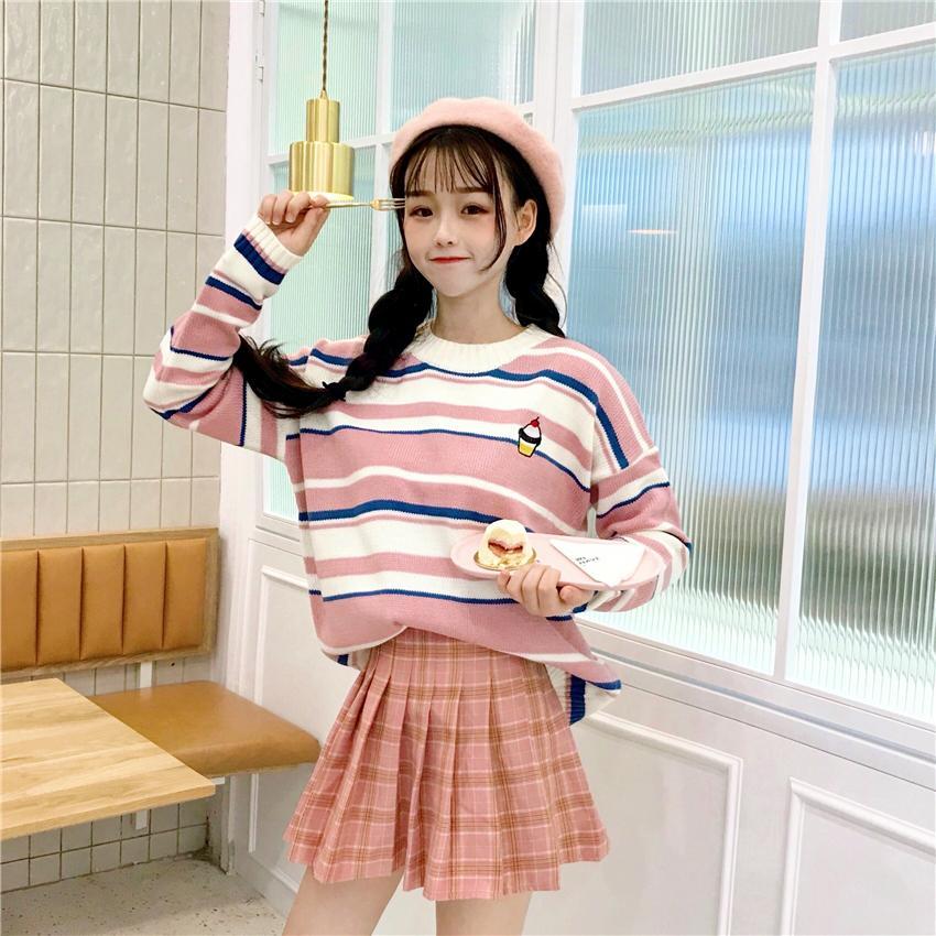 Striped Cupcake Sweater SD00297