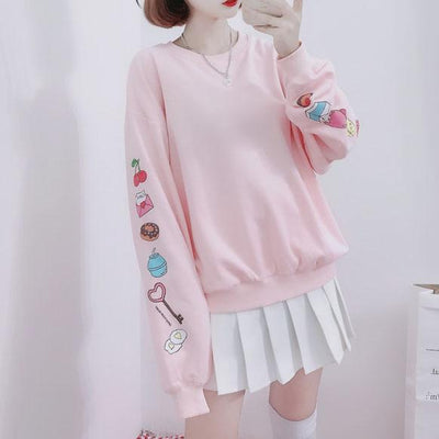 Sweet Printed Loose sleeve Sweater SD00294