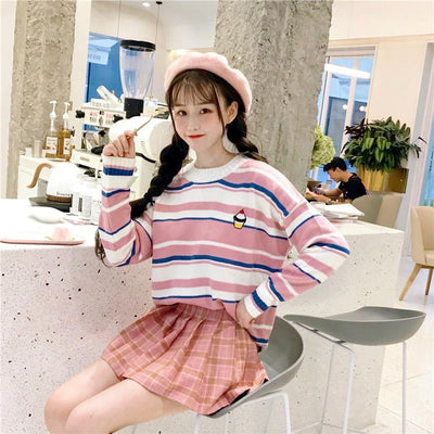 Striped Cupcake Sweater SD00297