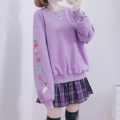 Sweet Printed Loose sleeve Sweater SD00294