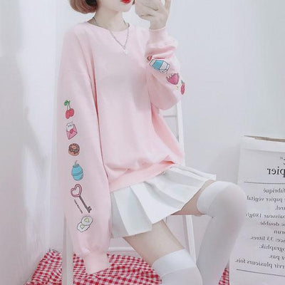 Sweet Printed Loose sleeve Sweater SD00294