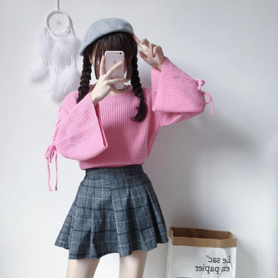 Lantern Strings Sleeve Sweater SD00293