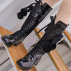 Black Fur Ball Long Boots SD00436