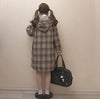 Plaid Khaki Long Coat SD00430