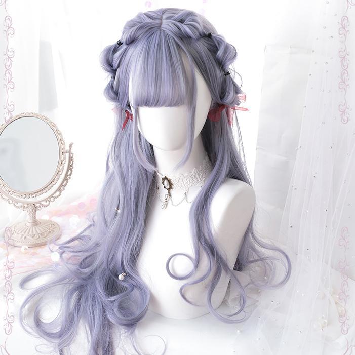 Gradient Grey Curly Lolita Long Wig SD00444