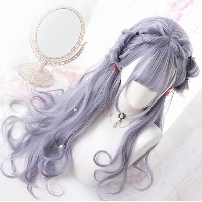 Gradient Grey Curly Lolita Long Wig SD00444