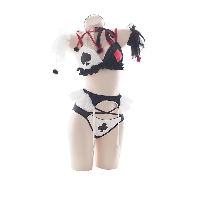 Poker Ruffle Lace Lingerie SD00497