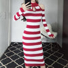 Striped Long Slim Dress SD00489