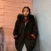 Plaid Loose Fur Hoodie Coat SD00561