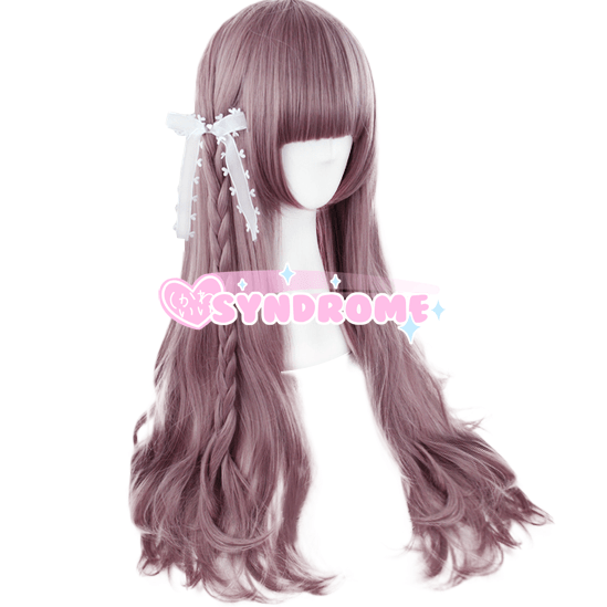 Taro Purple Dark Brown Mixed Long Curly Wig SD00759