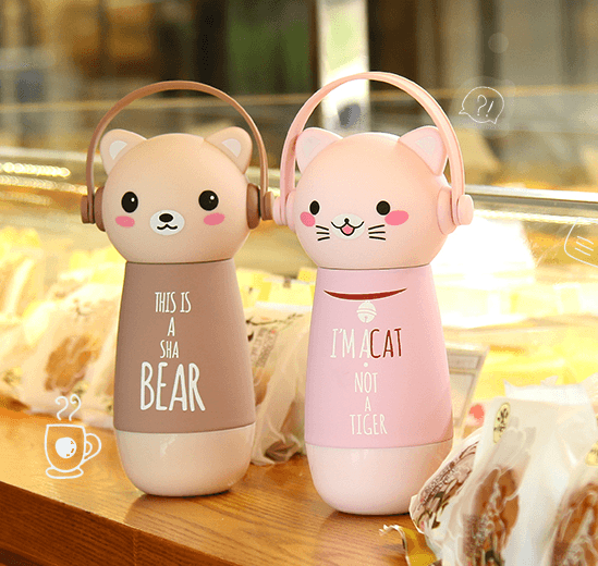 Cute Cat/Bear Drink Bottle SD01629