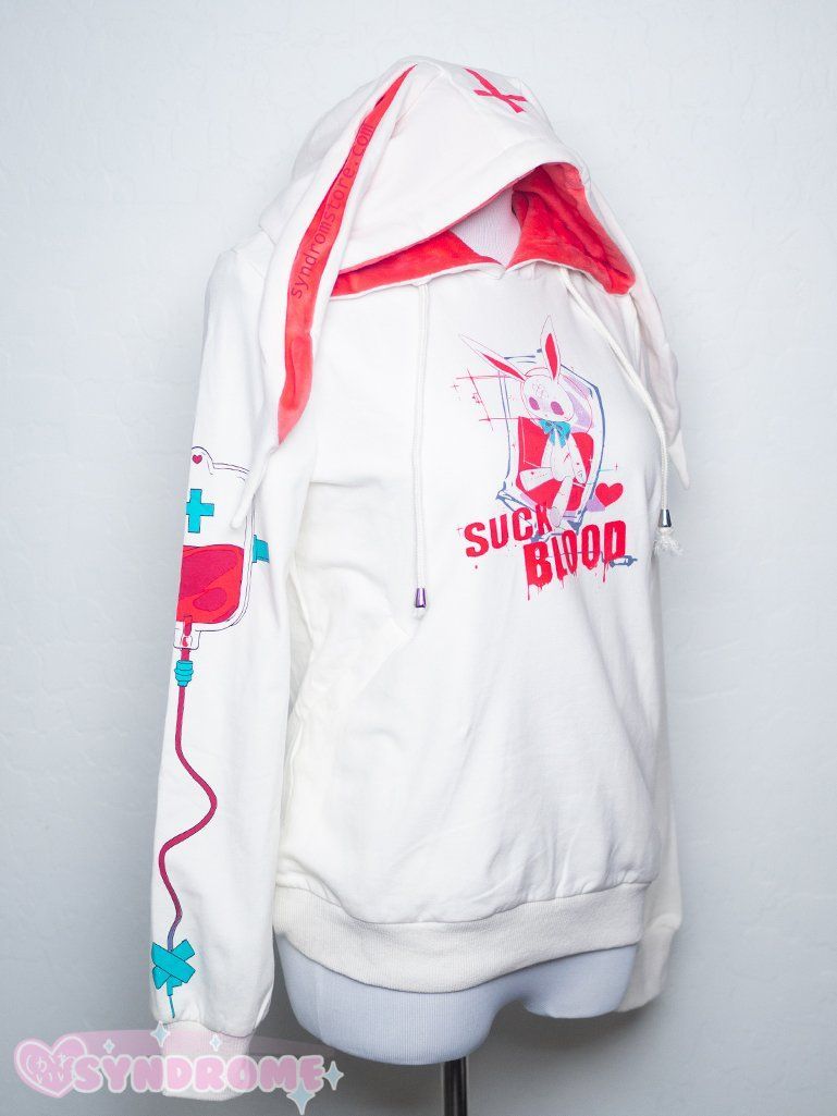 Suck Blood Bunny Ears Hoodie Sweater SD00343