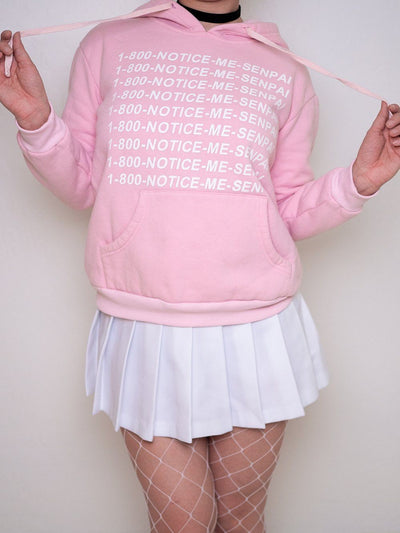 1 800 Senpai Notice Me Pink Hoodie Sweater SD00505