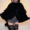 Black Cat Hoodie Bat Sleeve Cloak Coat SD01743