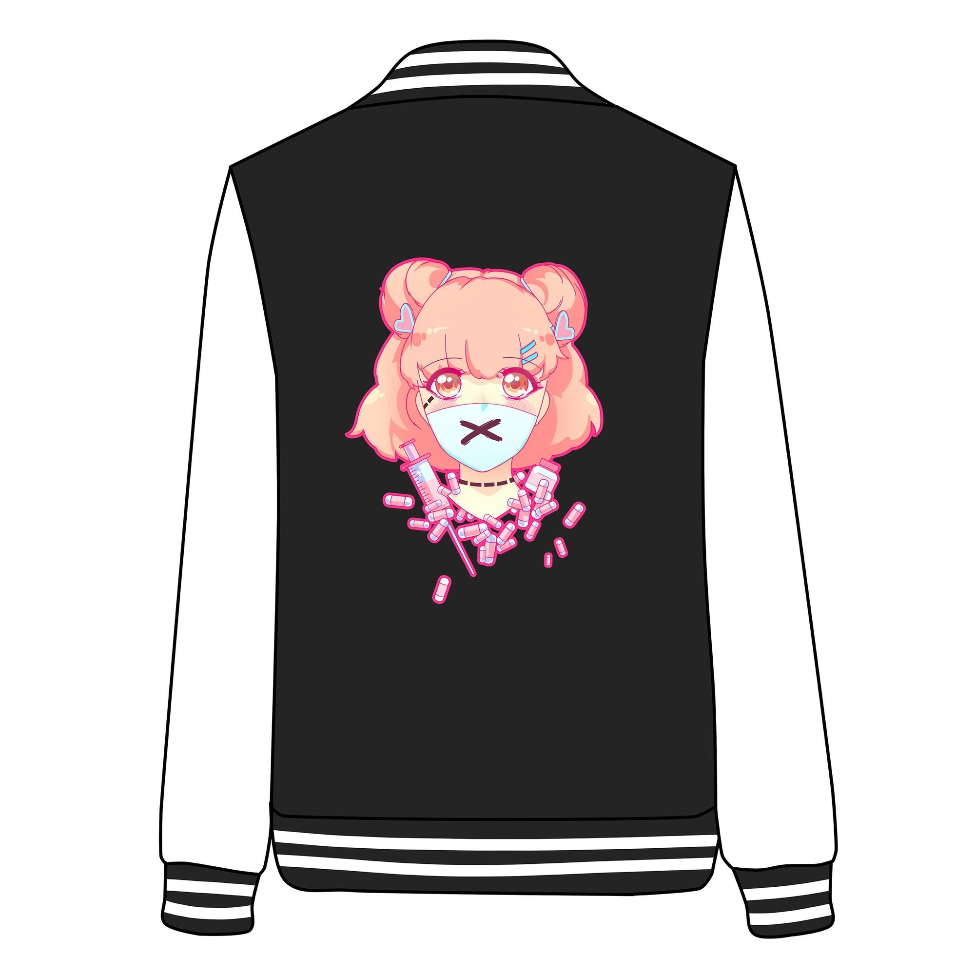 Pastel Menhera Anime Pills Psycho Girl Baseball Jacket SD02740