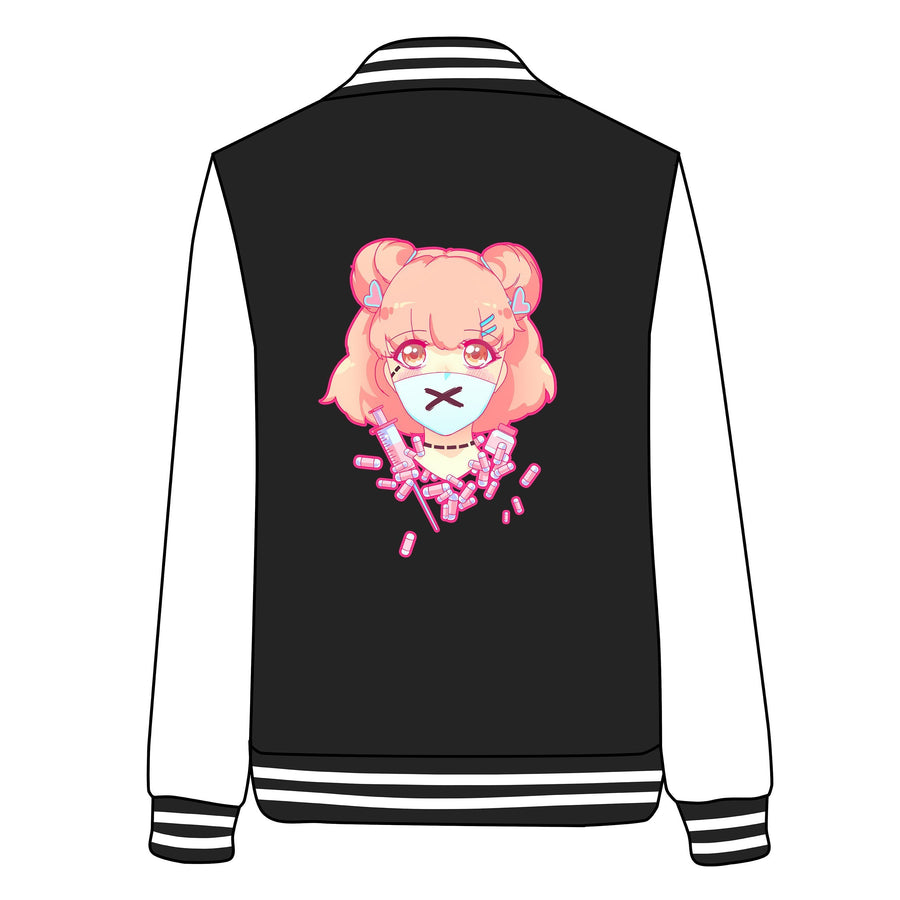 Pastel Menhera Anime Pills Psycho Girl Baseball Jacket SD02740