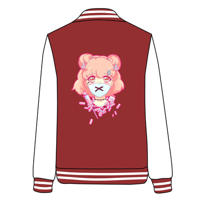 Pastel Menhera Anime Pills Psycho Girl Baseball Jacket SD02740