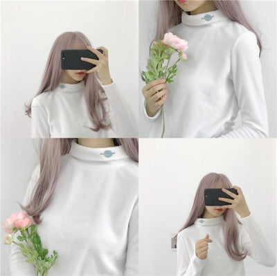 Planet Embroidered Collar Sweater SD00358