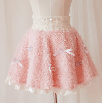 Harajuku Fluffy Ribbon Skirt SD00282