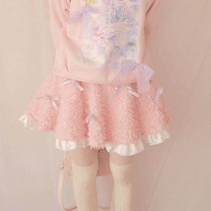 Harajuku Fluffy Ribbon Skirt SD00282