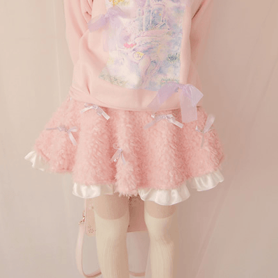 Harajuku Fluffy Ribbon Skirt SD00282