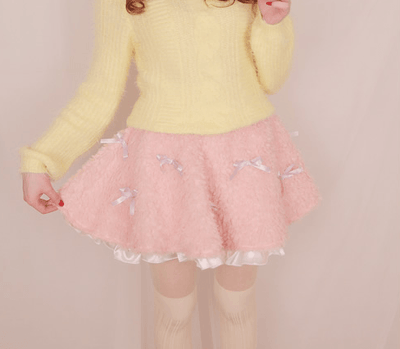 Harajuku Fluffy Ribbon Skirt SD00282