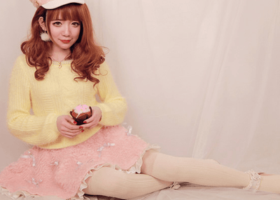 Harajuku Fluffy Ribbon Skirt SD00282