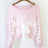 Pastel Ribbon Knitted Sweater SD00295