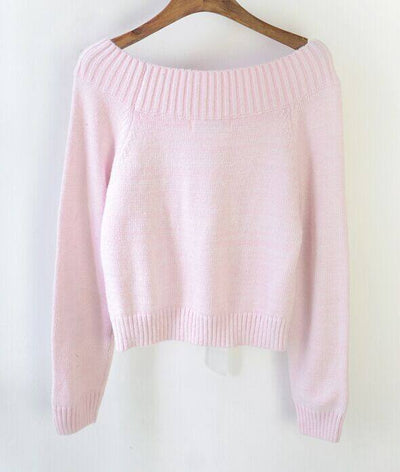 Pastel Ribbon Knitted Sweater SD00295