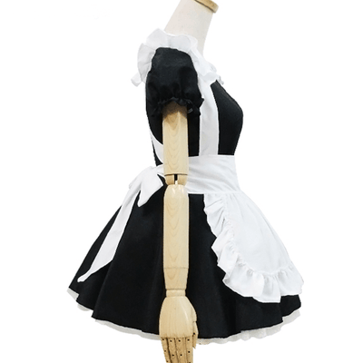 Black and White Open Chest Maid Dress SD00361