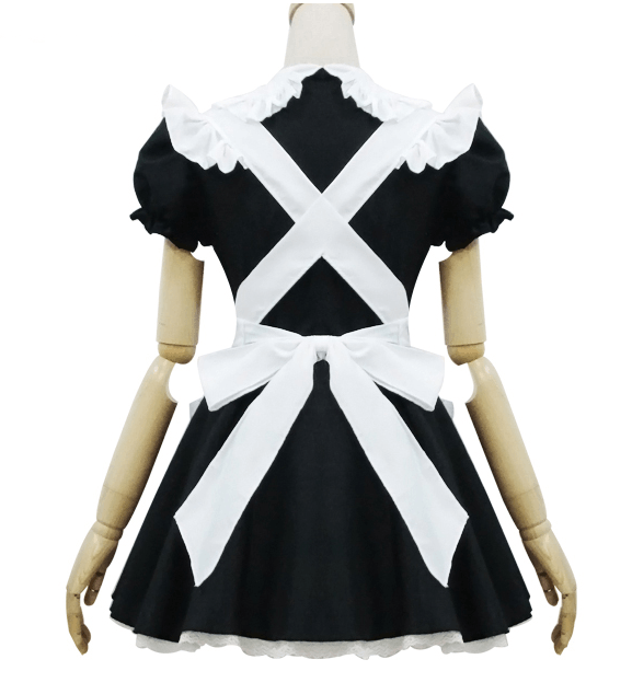 Black and White Open Chest Maid Dress SD00361