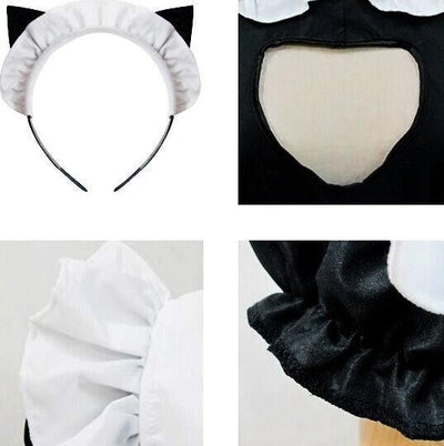 Black and White Open Chest Maid Dress SD00361