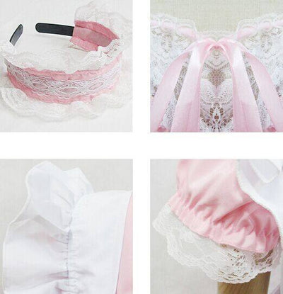 Sweet Lace Ruffle Apron Maid Dress SD00362