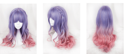 Purple Gradient Pink Lolita Curly Wig SD02316