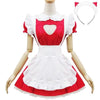 Japanese Red and White Open Chest Maid Dress SD00696