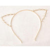 Kawaii Kitty Cat Ears Pearl/Crystal Rhinestone Metal Headband SD00004