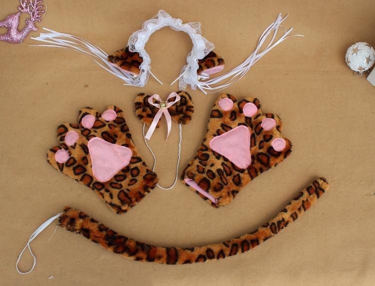 Cute Ruffle Kitty Ears Headband with Tassels SD00041