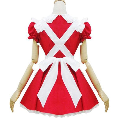 Japanese Red and White Open Chest Maid Dress SD00696